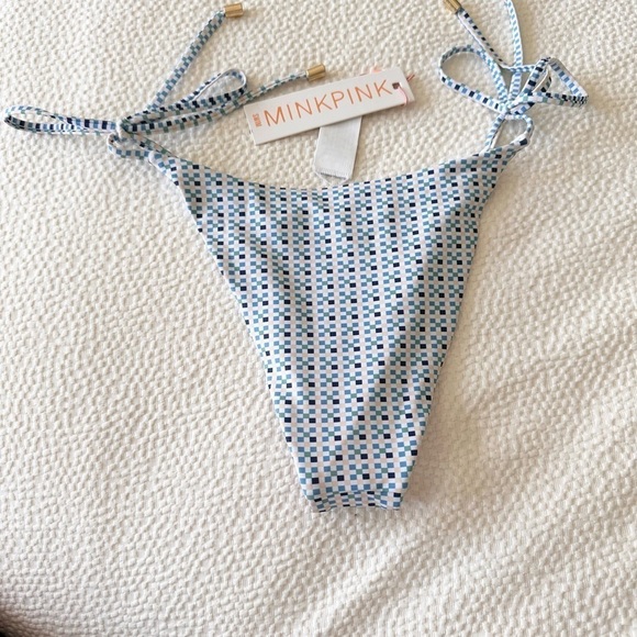 Mink Pink Swim Zephyr Tie Side Bikini Bottoms Size S - Picture 5 of 12